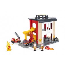 Train - Fire Station 12pc - Brio Wooden Railway  33833